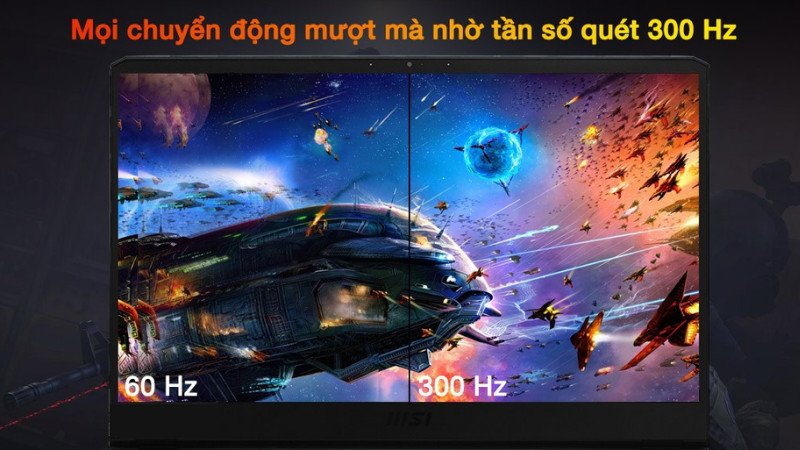 Mẫu laptop gaming MSI Leopard GP76 với màn hình tần số quét cao mang lại trải nghiệm chiến game mượt mà