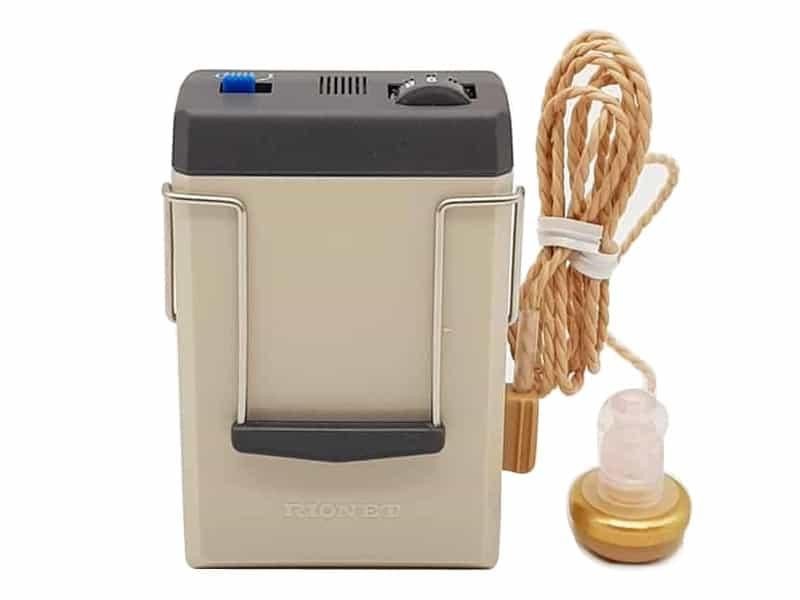 Máy trợ thính dây đeo Rionet HA-20Dx cho người cao tuổi, thiết bị hỗ trợ nghe bền bỉ