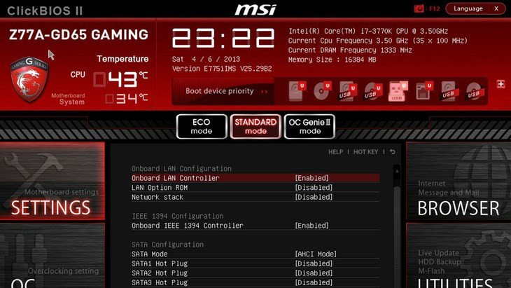 Menu BIOS giao diện mới trên dòng laptop MSI với nhiều tùy chỉnh tiên tiến