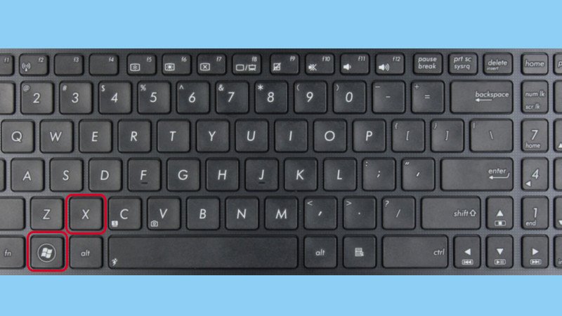 Menu ngữ cảnh của Windows X hiển thị các tùy chọn quản lý, trong đó có lựa chọn tắt máy tính