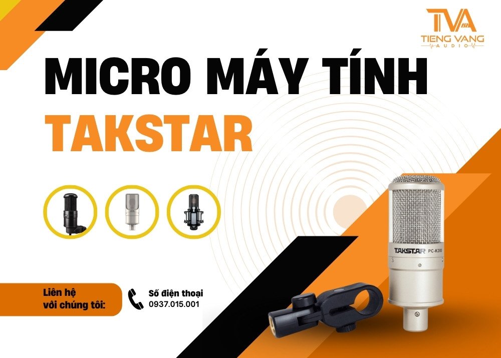 micro Takstar lọc nhiễu hiệu quả cho PC laptop