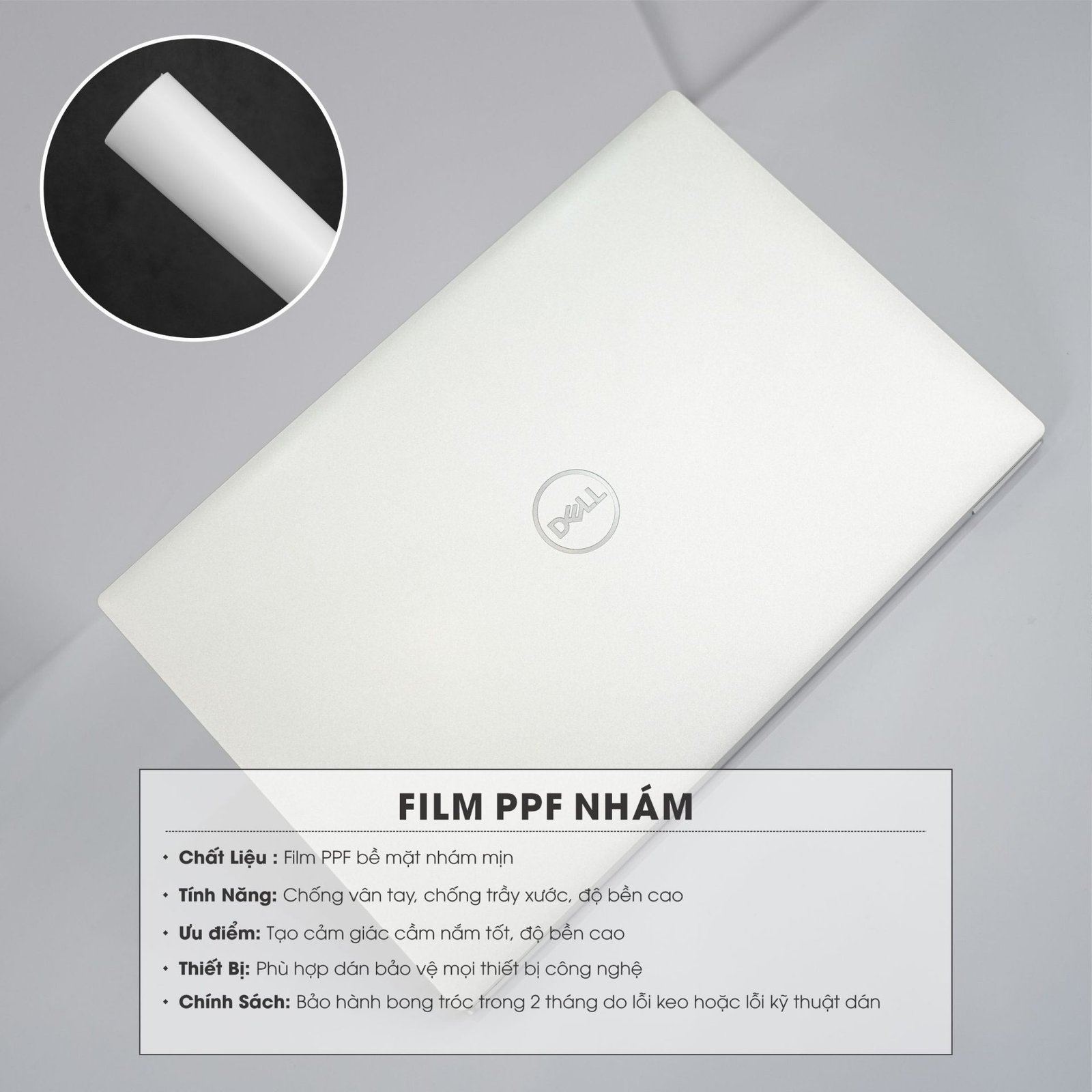 Miếng dán PPF nhám chống lóa bảo vệ laptop
