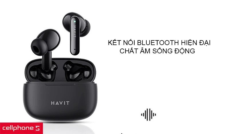 Minh họa công nghệ Bluetooth 5.1 và chất âm sống động của tai nghe Havit TW 967