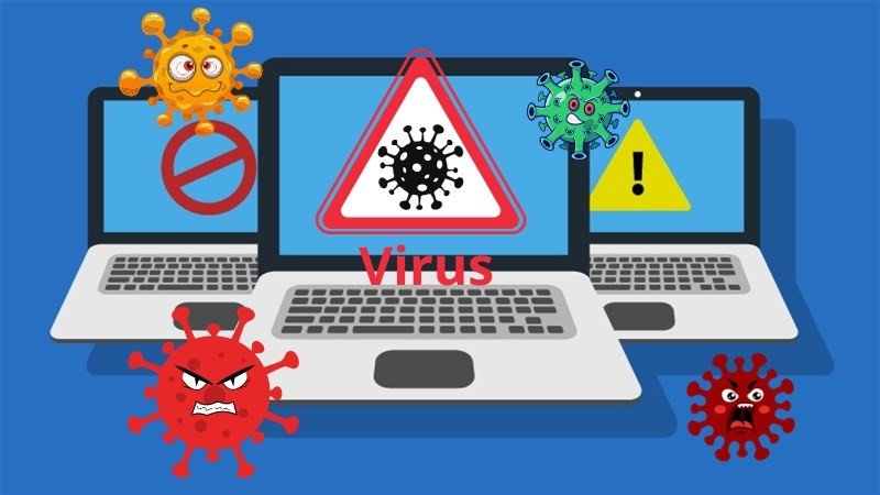 Minh họa máy tính bị virus tấn công gây treo máy