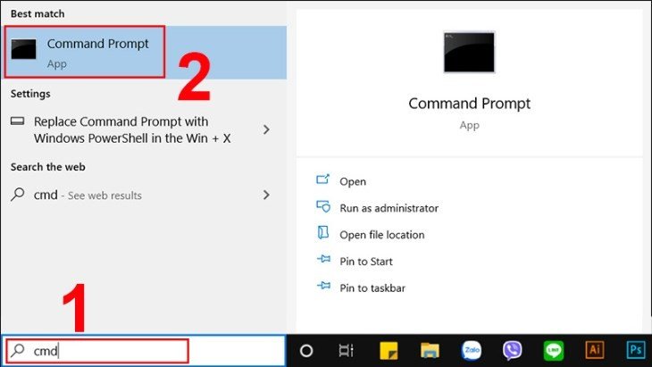 Mở Command Prompt để kiểm tra Serial Number laptop HP