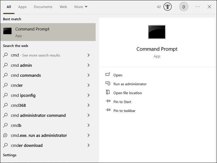 Mở Command Prompt với quyền quản trị viên để đổi mật khẩu