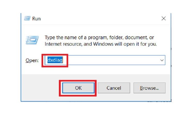 Mở công cụ DirectX Diagnostic Tool để xem tên máy laptop Dell