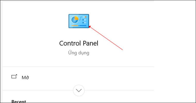 Mở Control Panel trên Windows để quản lý thiết bị