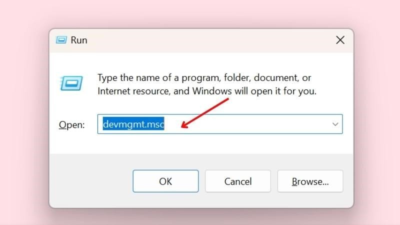 Mở Device Manager để cập nhật driver khắc phục lỗi hiển thị màn hình