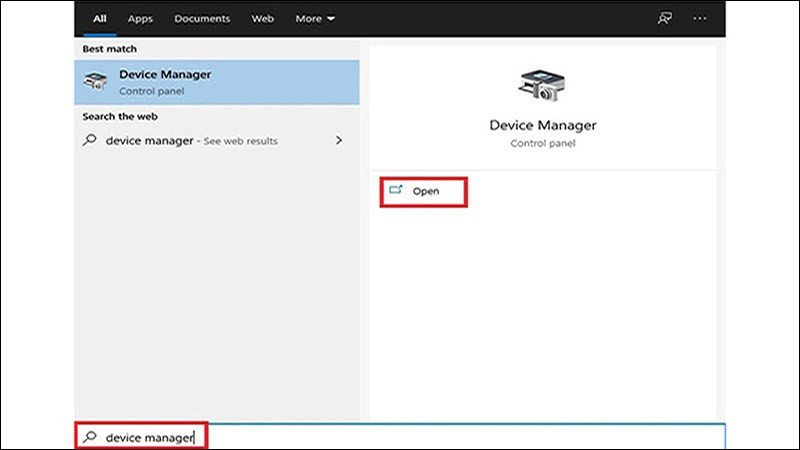 Mở Device Manager để điều chỉnh tốc độ
