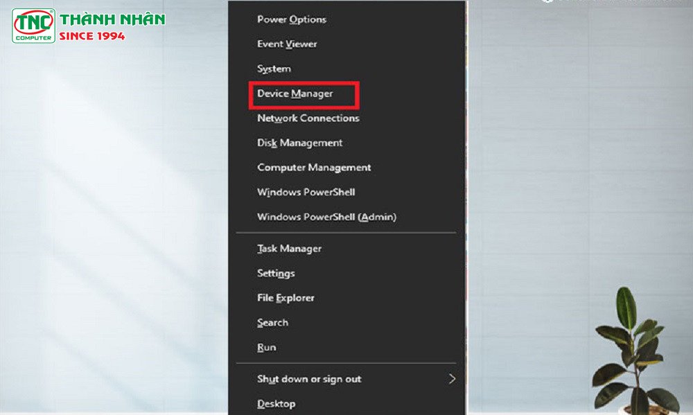 Mở Device Manager trên laptop HP