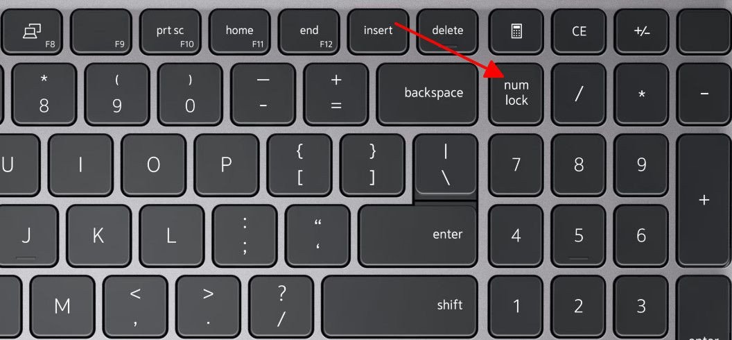 Mở khóa bàn phím số trên laptop Dell bằng phím Num Lock