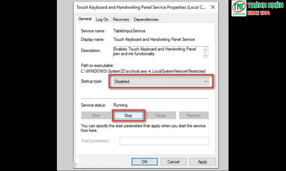Mở khóa chuột cảm ứng HP qua Services