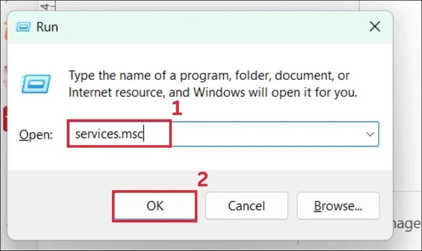 Mở Menu Services để bật touchpad trên laptop Lenovo