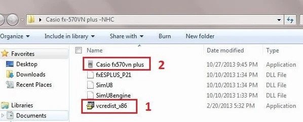 Mô phỏng máy tính Casio FX-570VN Plus hiển thị phép toán trên laptop