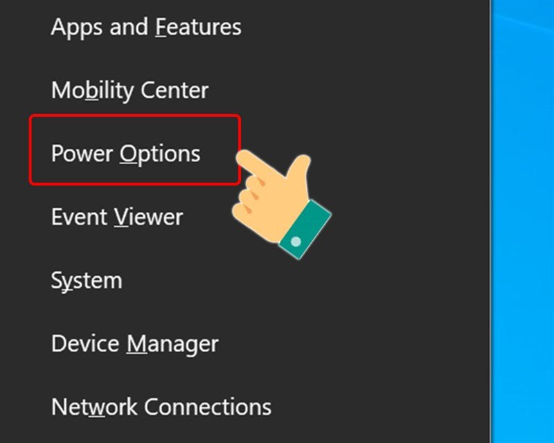 Mở Power Options để điều chỉnh tắt chế độ ngủ laptop