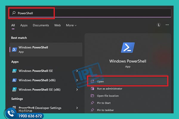 Mở PowerShell với quyền quản trị trên Windows 11