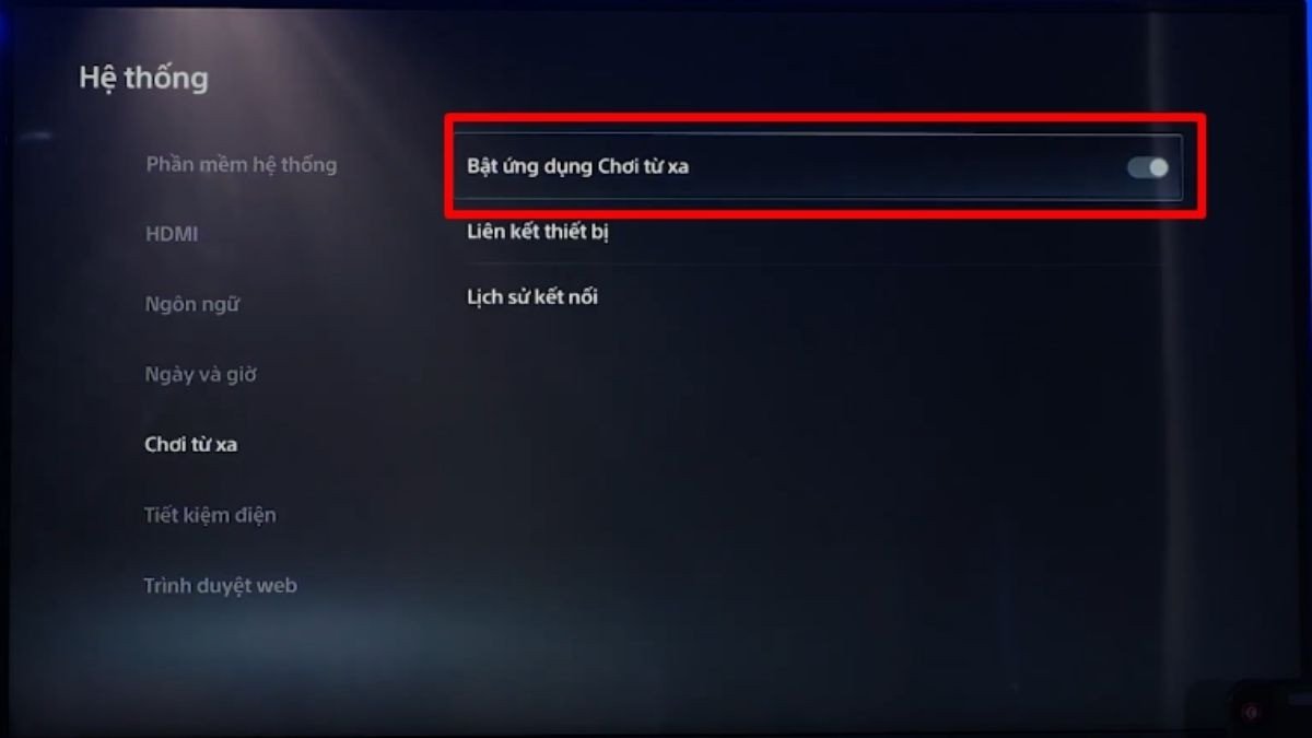 Mở PS4 và vào Cài đặt để kích hoạt Remote Play
