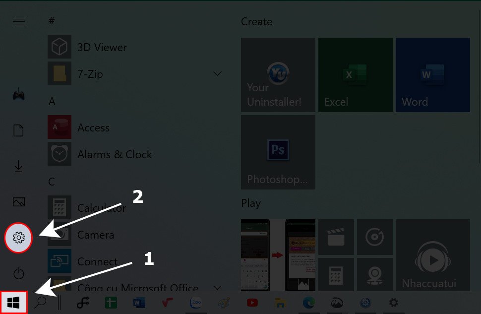 Mở Settings để sử dụng công cụ khắc phục sự cố kết nối mạng không dây