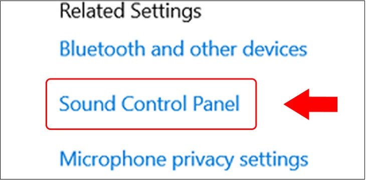 Mở Sound Control Panel để khắc phục micro laptop
