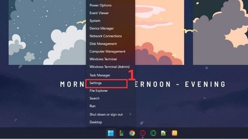 Mở ứng dụng Settings trên Windows 11 để xóa tài khoản
