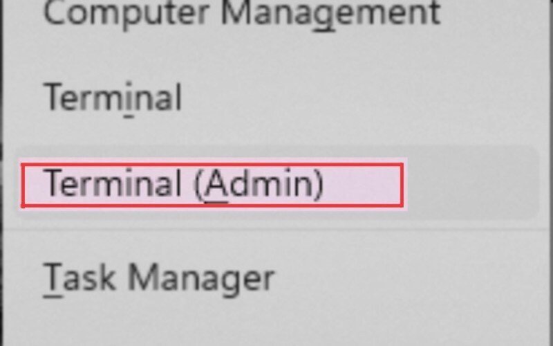 Mở Windows Terminal với quyền Admin