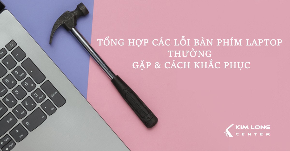 Một bàn phím laptop với các phím hiển thị rõ ràng, tượng trưng cho khả năng gõ bị lỗi