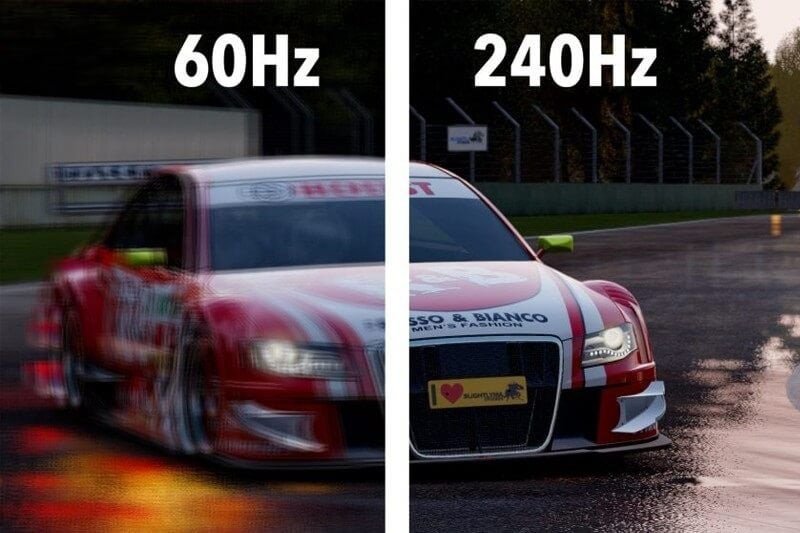 Một laptop gaming hiển thị tần số quét cao, minh họa cách tăng Hz cho laptop để có trải nghiệm mượt mà