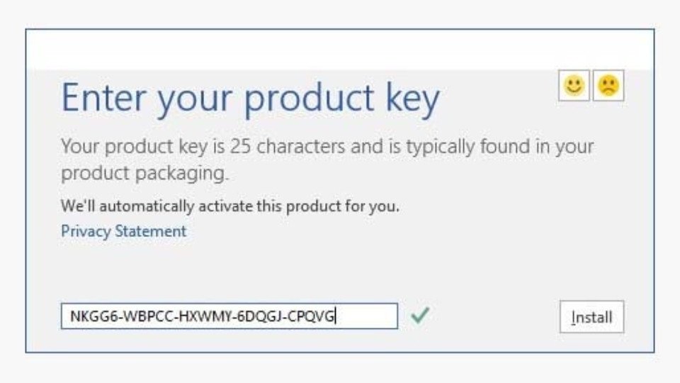 Một số Key Office 2016 Product thông dụng để kích hoạt Word