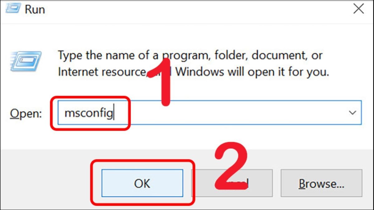Msconfig để tắt ứng dụng tự động mở trên laptop: Mở cửa sổ Run