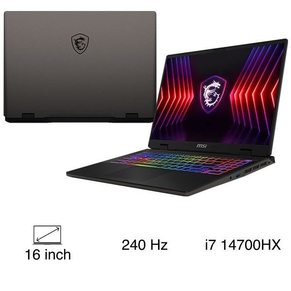 MSI Gaming Sword 16 HX B14VFKG i7 14700HX với màn hình QHD+ sắc nét