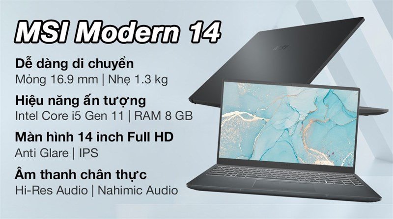 MSI Modern 14 B11SBU i5 1155G7 nhỏ gọn