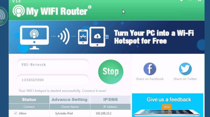 My WiFi Router giúp phát wifi từ laptop hiệu quả