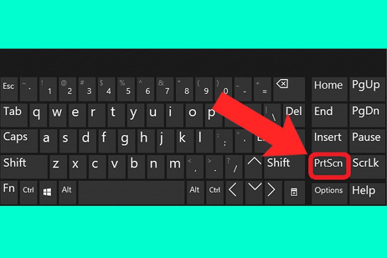Người dùng bấm phím Print Screen trên bàn phím laptop Acer để chụp toàn bộ màn hình