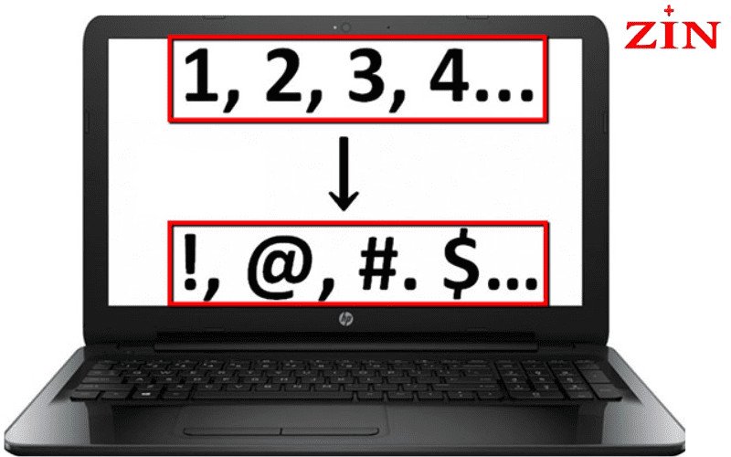 Người dùng đang gõ trên bàn phím máy tính laptop HP bị lỗi loạn ký tự