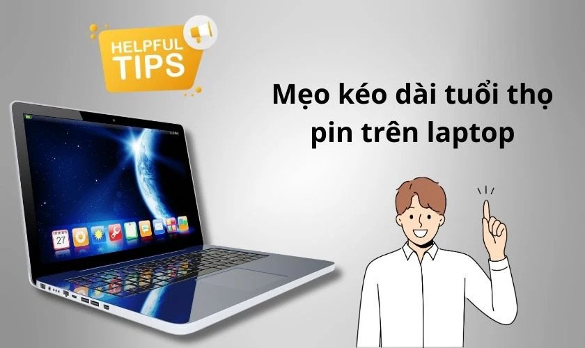 Người dùng đang kiểm tra nhiệt độ của laptop, một yếu tố quan trọng ảnh hưởng đến tuổi thọ pin