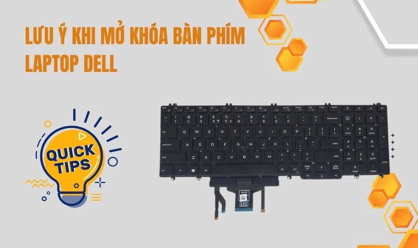 Người dùng ghi chú các bước và lưu ý quan trọng khi sửa chữa hoặc mở khóa bàn phím laptop Dell