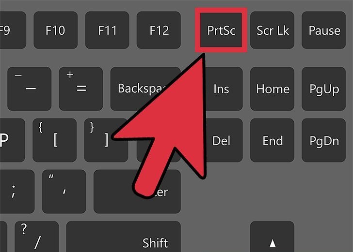 Người dùng nhấn phím PrtSc trên bàn phím để chụp hình toàn bộ màn hình laptop.