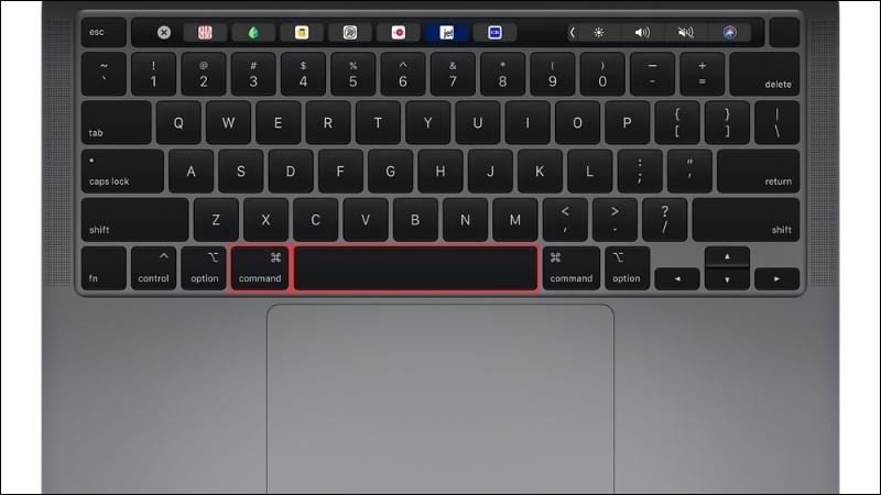 Nhấn cùng lúc hai phím Command với Space