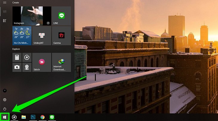 Nhấn nút Start trên laptop để bắt đầu kết nối với tivi qua Wifi