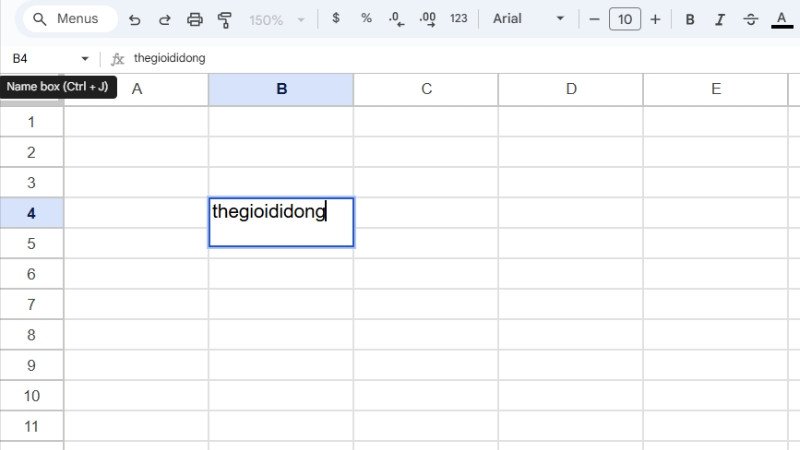 Nhấn tổ hợp phím Alt + Enter hoặc Ctrl + Enter để xuống dòng trong Google Sheets
