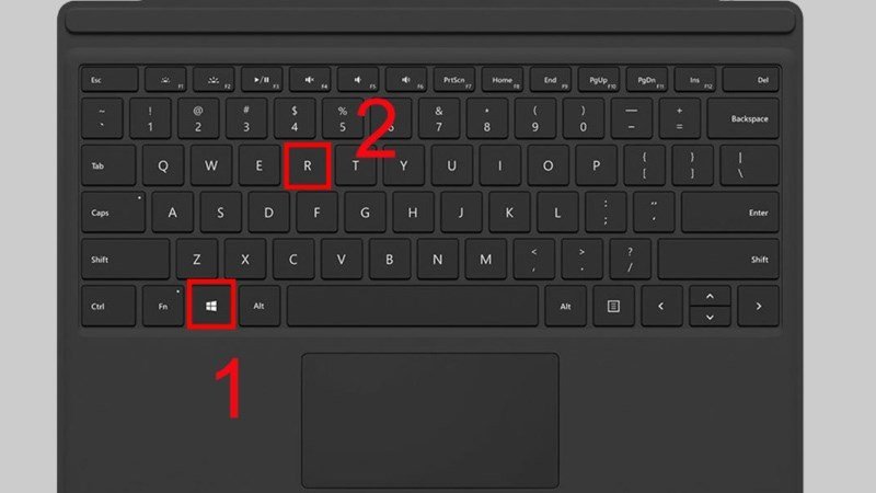 Nhấn tổ hợp Windows + R để mở hộp thoại Run