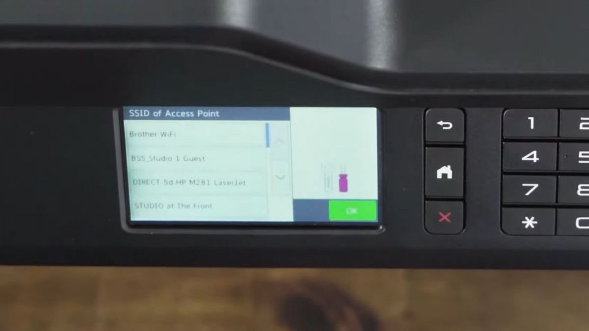 Nhập mật khẩu Wi-Fi để kết nối máy in Brother
