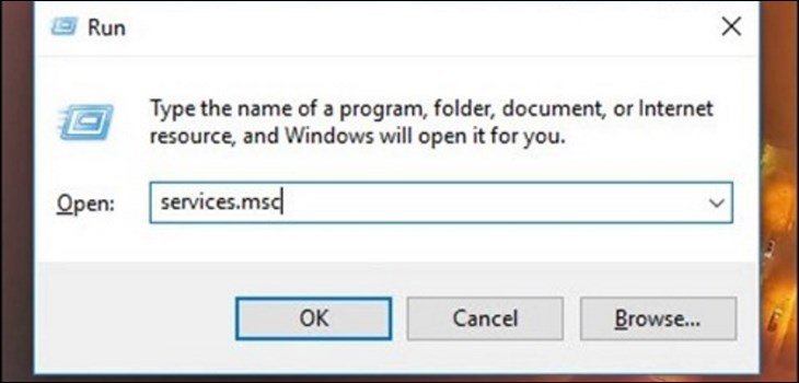 Nhập "services.msc" để truy cập cửa sổ quản lý dịch vụ hệ thống