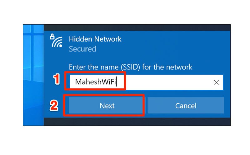 Nhập tên mạng (SSID)