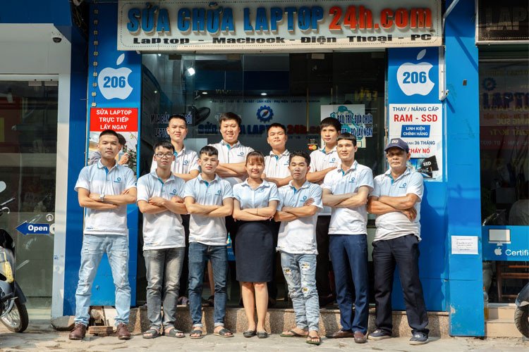 Nội thất tại cơ sở Sửa chữa Laptop 24h số 206 Lương Thế Vinh