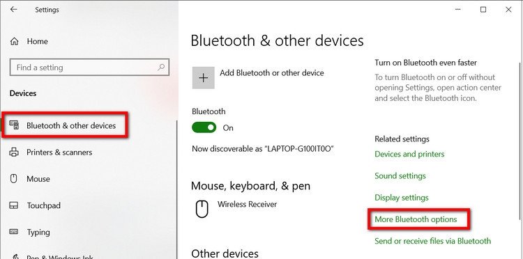Nút bật/tắt Bluetooth chuyển từ Off sang On trên Windows 10, chỉ dẫn cách kích hoạt Bluetooth để truyền dữ liệu