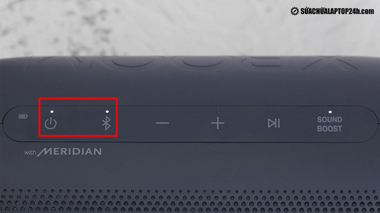 Nút bật/tắt Bluetooth trên loa không dây để ghép nối với laptop Asus