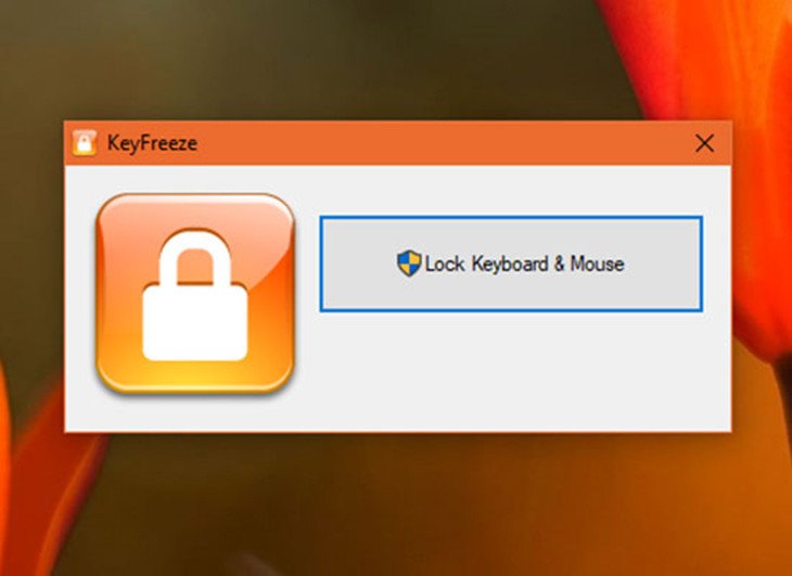 Nút Lock Keyboard &amp; Mouse trong KeyFreeze để vô hiệu hóa bàn phím laptop