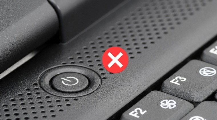 Nút nguồn rời cho laptop: Minh họa nút nguồn chính trên bàn phím